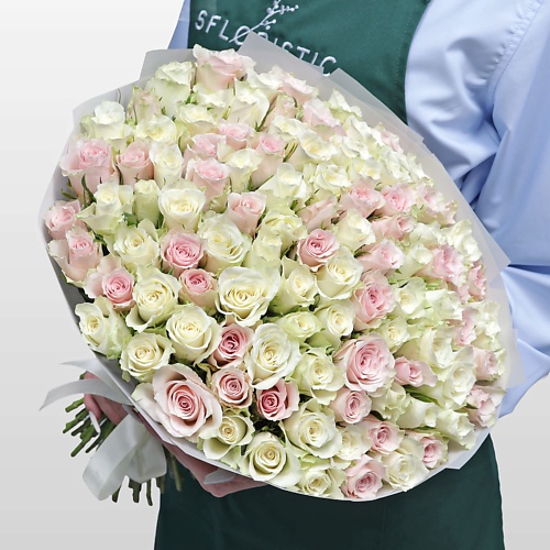 

STUDIO FLORISTIC Роза Кения нежный микс 101шт 40 см, Роза Кения нежный микс 101шт 40 см