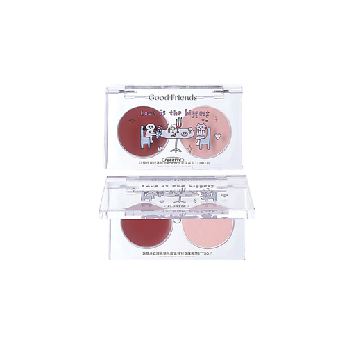 

FLORTTE Двухцветные румяна Good Friends Club Dual-Color Blush, Двухцветные румяна Good Friends Club Dual-Color Blush