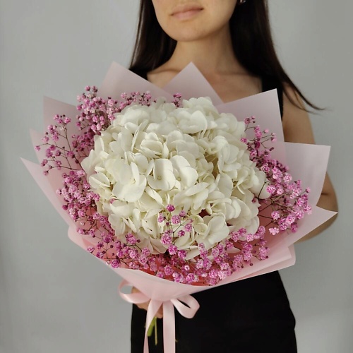 

ДАРИ ЦВЕТЫ Букет из гортензии и гипсофилы, букет 35, Букет из гортензии и гипсофилы, букет 35