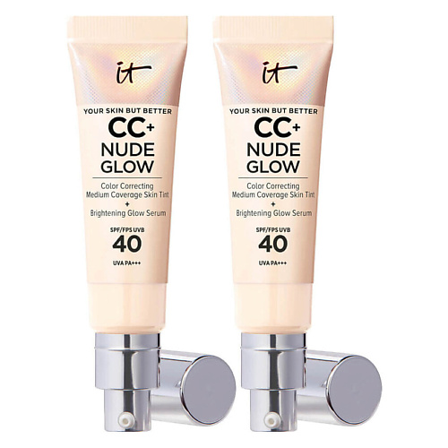 

IT COSMETICS Тональный крем с сияющим финишем Nude Glow CC Cream Duo SPF40, 2 шт, Тональный крем с сияющим финишем Nude Glow CC Cream Duo SPF40, 2 шт