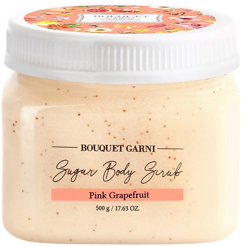 

BOUQUET GARNI Сахарный скраб для тела с ароматом Розовый грейпфрут 500, Сахарный скраб для тела с ароматом Розовый грейпфрут
