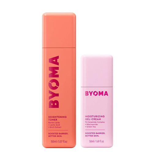 BYOMA Набор: увлажняющий гель-крем и осветляющий тоник