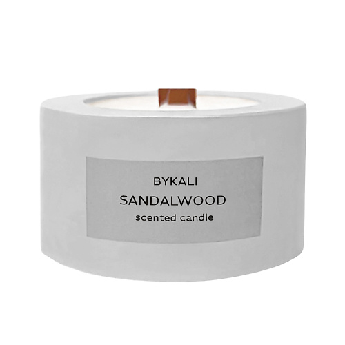 

BYKALI Свеча ароматическая "Сандаловое дерево" с деревянным фитилем в камне 50, Свеча ароматическая "Сандаловое дерево" с деревянным фитилем в камне