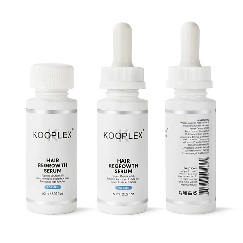 

KOOPLEX Сыворотка против выпадения волос для мужчин. 60, Сыворотка против выпадения волос для мужчин.