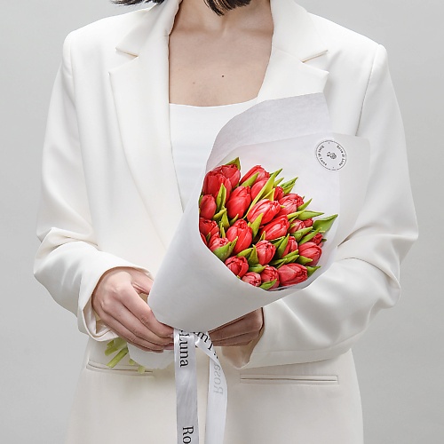 ROSA DI LUNA Подарочный букет, 25 тюльпанов, сорт кюрри, свежие цветы
