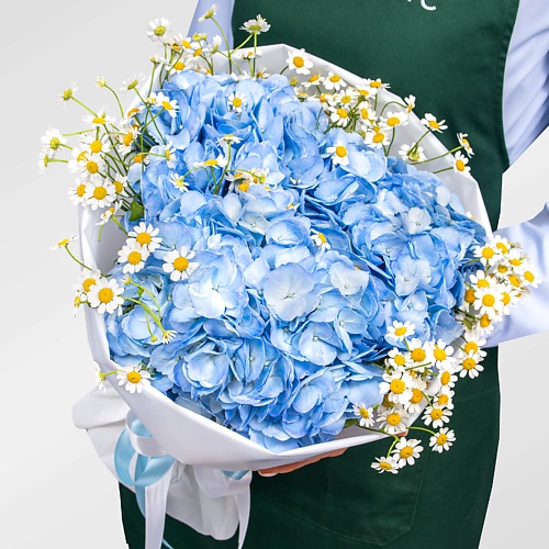 

STUDIO FLORISTIC Букет из Гортензий и Ромашек «Небесный луг», Букет из Гортензий и Ромашек «Небесный луг»