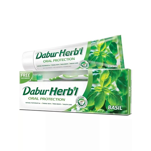 

DABUR Зубная паста с базиликом и щетка (Basil Toothpaste) 150, Зубная паста с базиликом и щетка (Basil Toothpaste)
