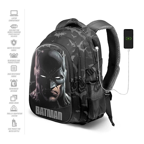 

KARACTERMANIA Рюкзак для бега с изображением Бэтмена из комиксов DC Comics, Рюкзак для бега с изображением Бэтмена из комиксов DC Comics