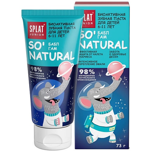 

SPLAT Натуральная зубная паста для детей от 6 до 11 лет "Бабл Гам" Junior Bubble Gum 75, Натуральная зубная паста для детей от 6 до 11 лет "Бабл Гам" Junior Bubble Gum