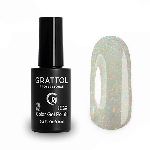 

GRATTOL Гель лак для ногтей c блестками Opal, Гель лак для ногтей c блестками Opal