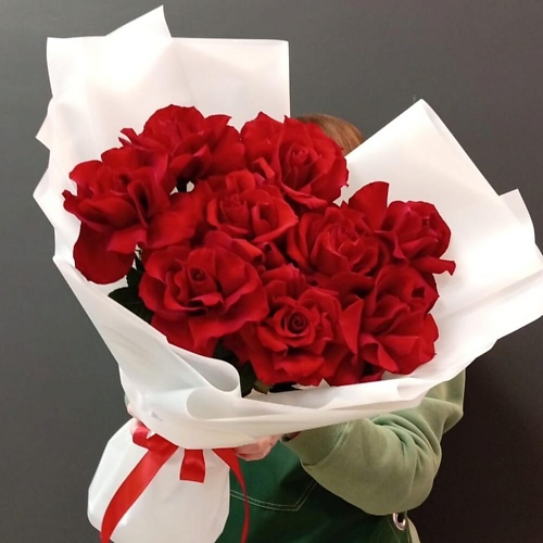 VIBE СТУДИЯ ЦВЕТОВ И ПОДАРКОВ Монобукет французская роза 9 шт