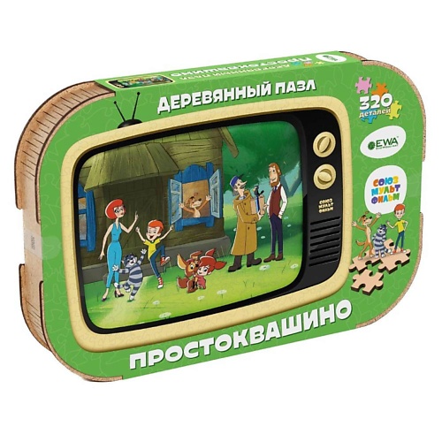 

EWA ECO-WOOD-ART Деревянный пазл СоюзМультФильм Простоквашино, Деревянный пазл СоюзМультФильм Простоквашино