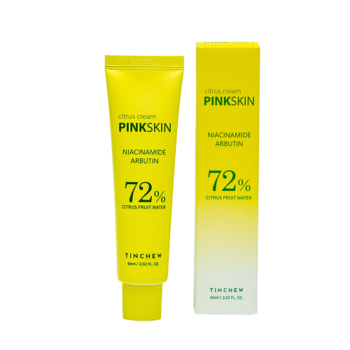 

TINCHEW Крем для лица с ниацинамидом и арбутином Citrus Fruit Water 72% 60, Крем для лица с ниацинамидом и арбутином Citrus Fruit Water 72%