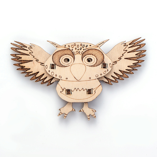 

DROVO Деревянный конструктор 3D пазл Сова УХ, Деревянный конструктор 3D пазл Сова УХ