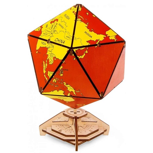 

EWA ECO-WOOD-ART Деревянный конструктор 3D Глобус Икосаэдр с секретом (шкатулка сейф), Деревянный конструктор 3D Глобус Икосаэдр с секретом (шкатулка сейф)