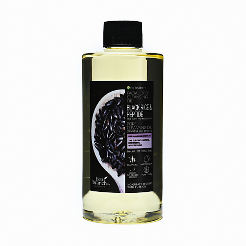 

ECOBRANCH Гидрофильное масло с экстрактом черного риса и пептидами 200, Гидрофильное масло с экстрактом черного риса и пептидами