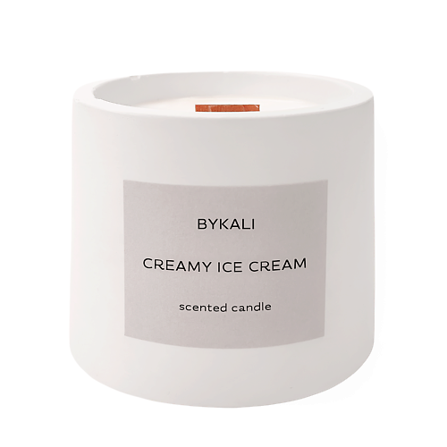 

BYKALI Свеча ароматическая "Сливочное мороженое" с деревянным фитилем в камне 120, Свеча ароматическая "Сливочное мороженое" с деревянным фитилем в камне