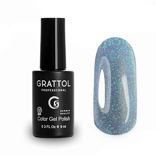 

GRATTOL Гель лак для ногтей c блестками Opal, Гель лак для ногтей c блестками Opal