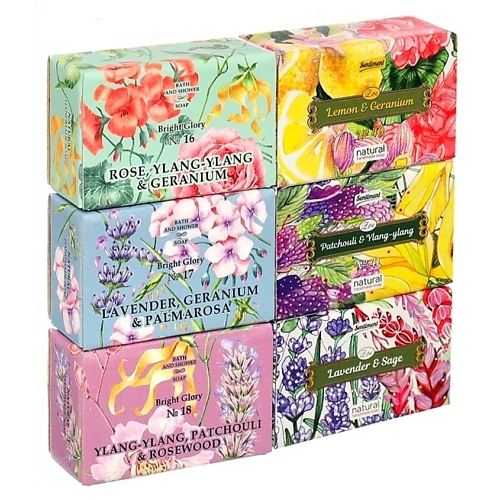 

SENTIMENT LOVE Мыло натуральное туалетное твердое набор 6, Мыло натуральное туалетное твердое набор