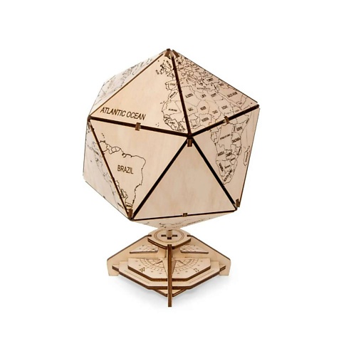 

EWA ECO-WOOD-ART Деревянный конструктор 3D Глобус Икосаэдр с секретом (шкатулка сейф), Деревянный конструктор 3D Глобус Икосаэдр с секретом (шкатулка сейф)