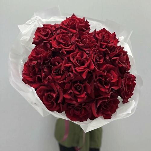 

ДАРИ ЦВЕТЫ Букет из 17 французских бордовых роз, Букет из 17 французских бордовых роз