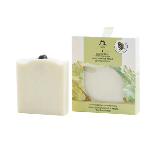 

ТЕРРИТОРИЯ ТАЙГИ Натуральное мыло оливковое с медом 100, Натуральное мыло оливковое с медом