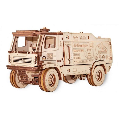 

EWA ECO-WOOD-ART Деревянный конструктор 3D МАЗ-5309RR, Деревянный конструктор 3D МАЗ-5309RR