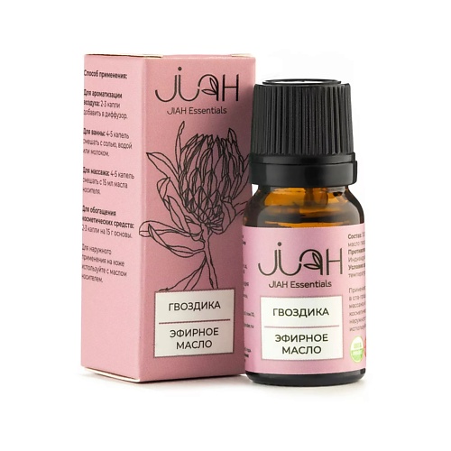 

JIAH Эфирное масло гвоздика (Clove Leaf Essential Oil) 10, Эфирное масло гвоздика (Clove Leaf Essential Oil)