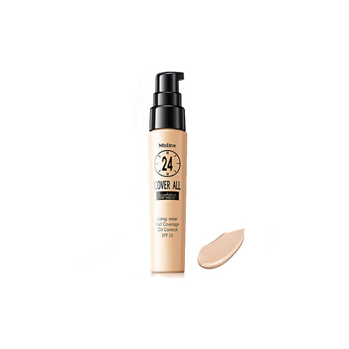 

MISTINE Тональная основа 24 Cover All Foundation Oil Control SPF15, Тональная основа 24 Cover All Foundation Oil Control SPF15