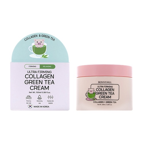 

BONNYHILL Крем для лица укрепляющий с коллагеном и экстрактом зеленого чая 100, Крем для лица укрепляющий с коллагеном и экстрактом зеленого чая