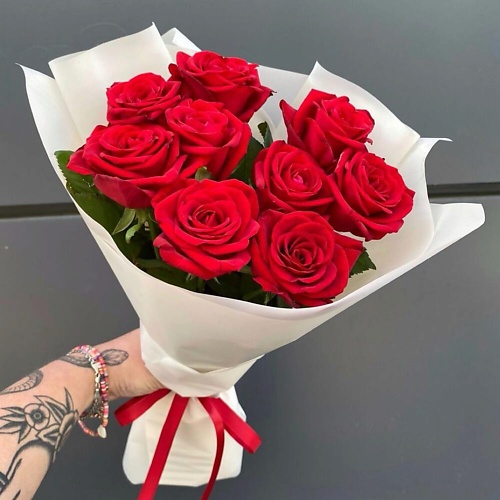 

ДАРИ ЦВЕТЫ Букет из 9 красных роз, Букет из 9 красных роз