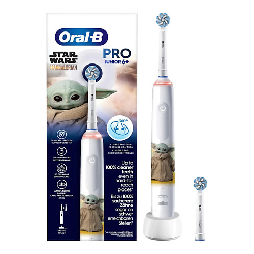 

ORAL-B Детская электрическая зубная щетка Pro Junior Star Wars, Детская электрическая зубная щетка Pro Junior Star Wars
