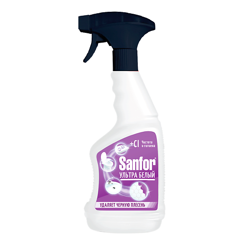 

САНФОР Средство санитарно-гигиеническое спрей Универсал Ультра Белый 500, Средство санитарно-гигиеническое спрей Универсал Ультра Белый
