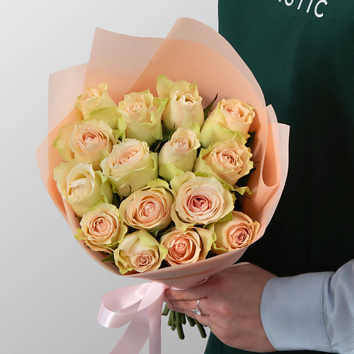 

STUDIO FLORISTIC Букет Роз Кения 25 шт «Ваниль и пудра», Букет Роз Кения 25 шт «Ваниль и пудра»