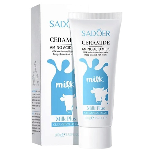 

SADOER Средство для умывания очищающее и увлажняющее с аминокислотами коровьего молока 100, Средство для умывания очищающее и увлажняющее с аминокислотами коровьего молока