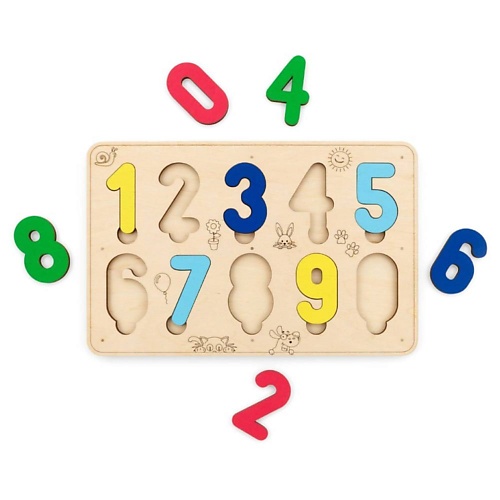 

EWA ECO-WOOD-ART Сортер деревянный Цифры, Сортер деревянный Цифры