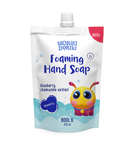 

MORIKI DORIKI Пенка для рук очищающая с запахом черники, рефилл BOOL'K 250, Пенка для рук очищающая с запахом черники, рефилл BOOL'K