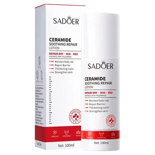 

SADOER Лосьон для лица успокаивающий и восстанавливающий с керамидами 100, Лосьон для лица успокаивающий и восстанавливающий с керамидами