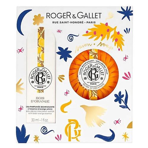 

ROGER & GALLET Парфюмерный набор Bois D'Orange Душистая вода+мыло 30, Парфюмерный набор Bois D'Orange Душистая вода+мыло