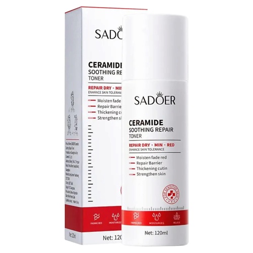 

SADOER Тонер для лица успокаивающий и восстанавливающий с керамидами 120, Тонер для лица успокаивающий и восстанавливающий с керамидами