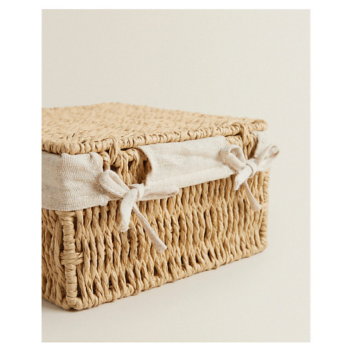 

ZARA HOME Корзина с тканевой подкладкой 17 x 9 x 17 см, Корзина с тканевой подкладкой 17 x 9 x 17 см
