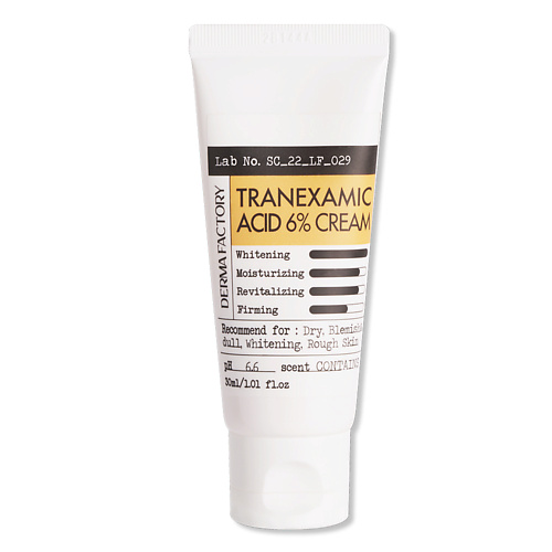 

DERMA FACTORY Крем с 6% транексамовой кислотой Tranexamic acid 6% cream 30, Крем с 6% транексамовой кислотой Tranexamic acid 6% cream