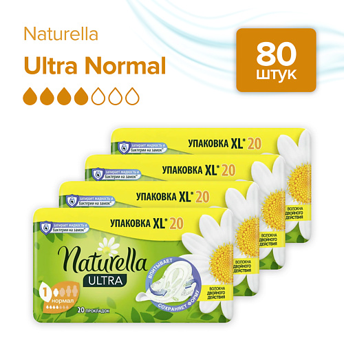 

NATURELLA Ультра прокладки Camomile Normal Duo 80шт, Ультра прокладки Camomile Normal Duo 80шт