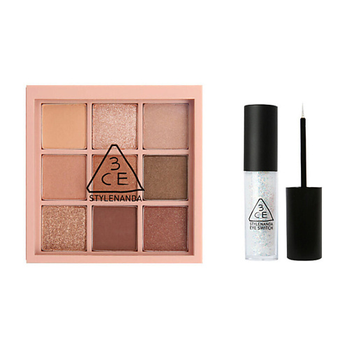 

3CE Набор: Палетка теней для век Multi Eye Color Palette + Блестящая подводка для глаз Eye Switch, Набор: Палетка теней для век Multi Eye Color Palette + Блестящая подводка для глаз Eye Switch