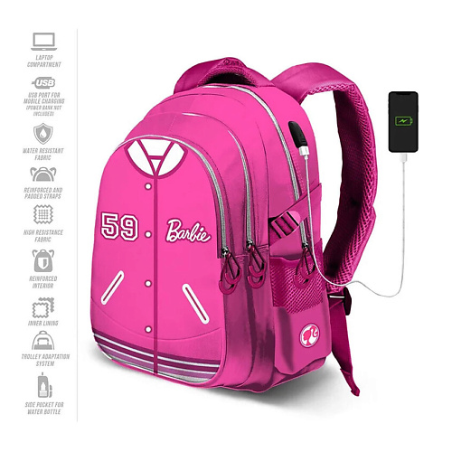 

KARACTERMANIA Рюкзак для бега Barbie Varsity Plus, Рюкзак для бега Barbie Varsity Plus