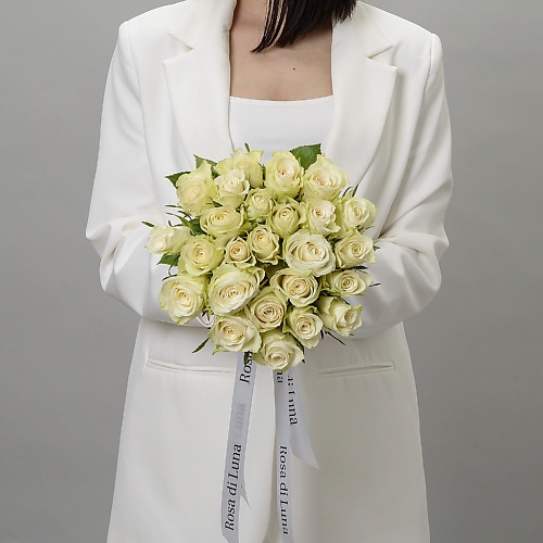 

ROSA DI LUNA 25 Роза Кения белая без упаковки, 25 Роза Кения белая без упаковки