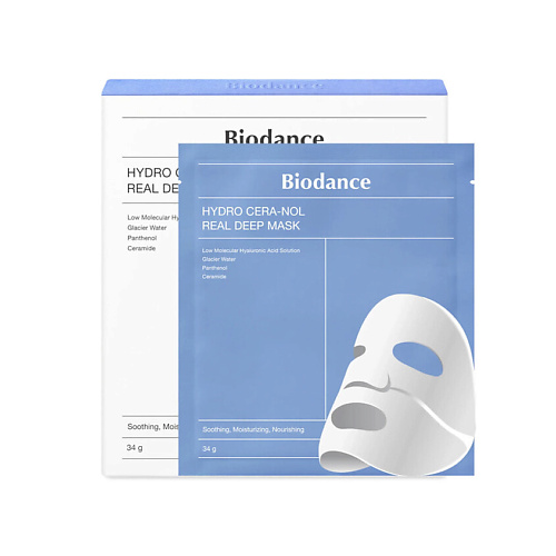 

BIODANCE Набор ночных гидрогелевых масок для лица с церамидами Hydro Cera-Nol Real Deep Mask, Набор ночных гидрогелевых масок для лица с церамидами Hydro Cera-Nol Real Deep Mask