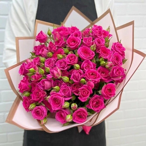 

ДАРИ ЦВЕТЫ Яркий букет с кустовыми розами, Яркий букет с кустовыми розами