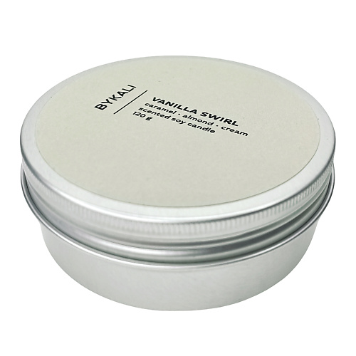 

BYKALI Свеча ароматическая "Ванильный вихрь" в банке с крышкой 120, Свеча ароматическая "Ванильный вихрь" в банке с крышкой