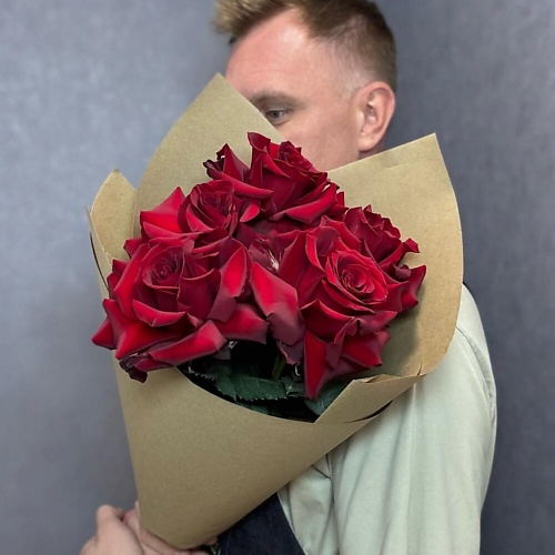

ДАРИ ЦВЕТЫ Букет из 5 красных французских роз Эксплорер премиум, Букет из 5 красных французских роз Эксплорер премиум